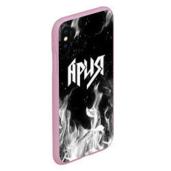 Чехол iPhone XS Max матовый АРИЯ, цвет: 3D-розовый — фото 2