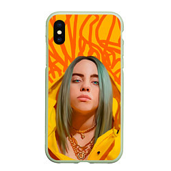 Чехол iPhone XS Max матовый Billie Eilish, цвет: 3D-салатовый