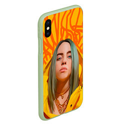 Чехол iPhone XS Max матовый Billie Eilish, цвет: 3D-салатовый — фото 2