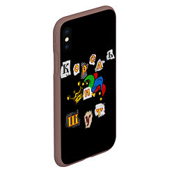 Чехол iPhone XS Max матовый Король и Шут Анархия спина, цвет: 3D-коричневый — фото 2