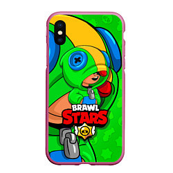 Чехол iPhone XS Max матовый BRAWL STARS LEON