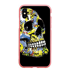 Чехол iPhone XS Max матовый Graffiti - Skull