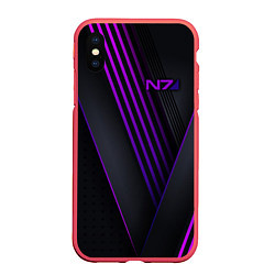 Чехол iPhone XS Max матовый Mass Effect N7