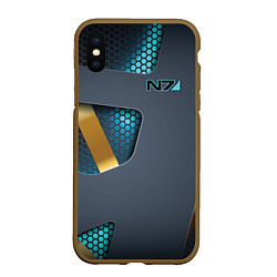 Чехол iPhone XS Max матовый Mass Effect N7