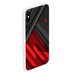 Чехол iPhone XS Max матовый Mass Effect N7, цвет: 3D-белый — фото 2