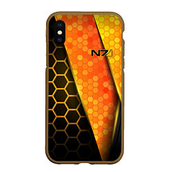 Чехол iPhone XS Max матовый Mass Effect N7