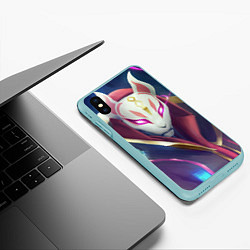Чехол iPhone XS Max матовый Fortnite, цвет: 3D-мятный — фото 2