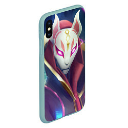 Чехол iPhone XS Max матовый Fortnite, цвет: 3D-мятный — фото 2