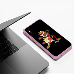Чехол iPhone XS Max матовый Cuphead - Рибби и Крокс, цвет: 3D-розовый — фото 2