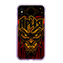 Чехол iPhone XS Max матовый Ария, цвет: 3D-сиреневый