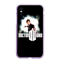 Чехол iPhone XS Max матовый Doctor Who, цвет: 3D-сиреневый