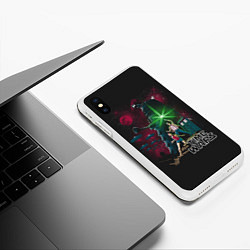 Чехол iPhone XS Max матовый Time Wars, цвет: 3D-белый — фото 2