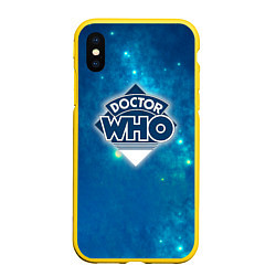 Чехол iPhone XS Max матовый Doctor Who, цвет: 3D-желтый