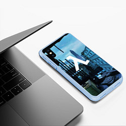 Чехол iPhone XS Max матовый HALF-LIFE GAME, цвет: 3D-голубой — фото 2