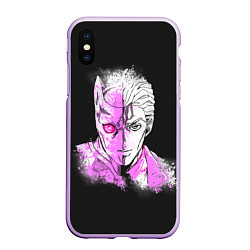 Чехол iPhone XS Max матовый JoJo Bizarre Adventure, цвет: 3D-сиреневый