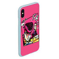 Чехол iPhone XS Max матовый JoJo Bizarre Adventure, цвет: 3D-голубой — фото 2