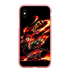 Чехол iPhone XS Max матовый Demon Slayer