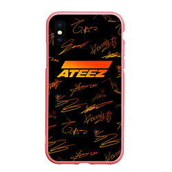 Чехол iPhone XS Max матовый ATEEZ АВТОГРАФЫ, цвет: 3D-баблгам