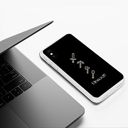 Чехол iPhone XS Max матовый MINECRAFT, цвет: 3D-белый — фото 2