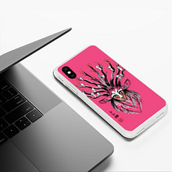 Чехол iPhone XS Max матовый Принцесса Мононоке, цвет: 3D-белый — фото 2
