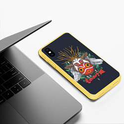Чехол iPhone XS Max матовый Princess Mononoke, цвет: 3D-желтый — фото 2