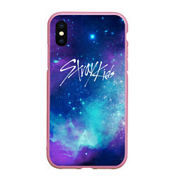 Чехол iPhone XS Max матовый STRAY KIDS, цвет: 3D-розовый