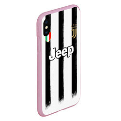 Чехол iPhone XS Max матовый Juventus home 20-21, цвет: 3D-розовый — фото 2