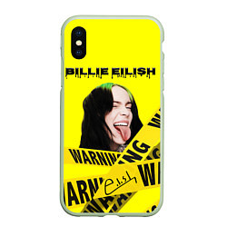 Чехол iPhone XS Max матовый Billie Eilish автограф, цвет: 3D-салатовый