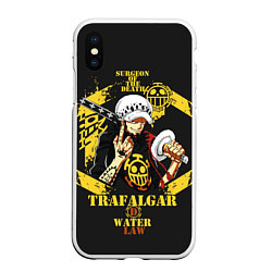 Чехол iPhone XS Max матовый One Piece Trafalgar Water, цвет: 3D-белый