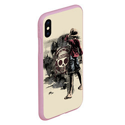 Чехол iPhone XS Max матовый One Piece, цвет: 3D-розовый — фото 2