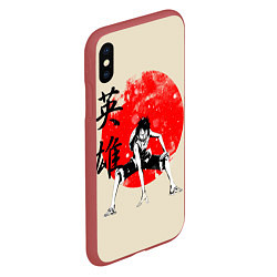 Чехол iPhone XS Max матовый One Piece, цвет: 3D-красный — фото 2