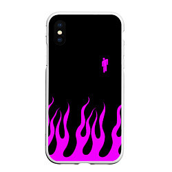 Чехол iPhone XS Max матовый Billie Eilish, цвет: 3D-белый