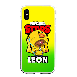 Чехол iPhone XS Max матовый BRAWL STARS SALLY LEON, цвет: 3D-белый