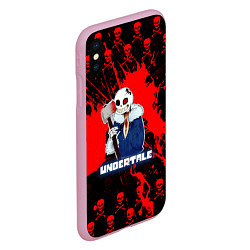 Чехол iPhone XS Max матовый UNDERTALE, цвет: 3D-розовый — фото 2