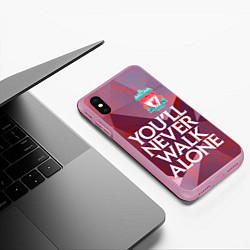 Чехол iPhone XS Max матовый Ливерпуль, цвет: 3D-розовый — фото 2