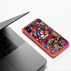 Чехол iPhone XS Max матовый BRAWL STARS EL PRIMO, цвет: 3D-красный — фото 2