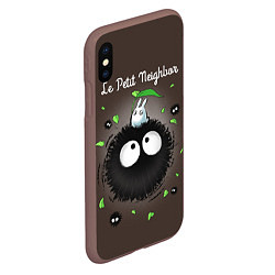 Чехол iPhone XS Max матовый My Neighbor Totoro, цвет: 3D-коричневый — фото 2