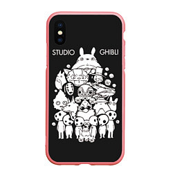 Чехол iPhone XS Max матовый Мой сосед Тоторо Studio Ghibli, цвет: 3D-баблгам