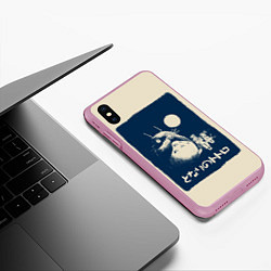 Чехол iPhone XS Max матовый My Neighbor Totoro, цвет: 3D-розовый — фото 2