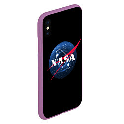 Чехол iPhone XS Max матовый NASA Black Hole, цвет: 3D-фиолетовый — фото 2