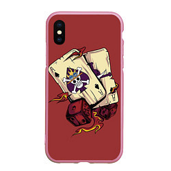 Чехол iPhone XS Max матовый One Piece, цвет: 3D-розовый