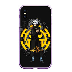 Чехол iPhone XS Max матовый One Piece, цвет: 3D-сиреневый