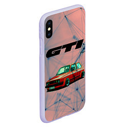 Чехол iPhone XS Max матовый Volkswagen, цвет: 3D-светло-сиреневый — фото 2