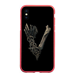 Чехол iPhone XS Max матовый Vikings bones logo