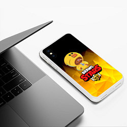 Чехол iPhone XS Max матовый BRAWL STARS SALLY LEON, цвет: 3D-белый — фото 2