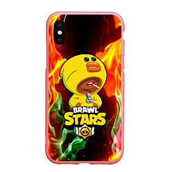 Чехол iPhone XS Max матовый Brawl Stars SALLY LEON