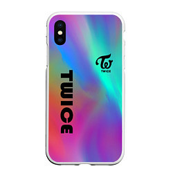 Чехол iPhone XS Max матовый TWICE, цвет: 3D-белый