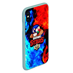 Чехол iPhone XS Max матовый Brawl Stars El Primo, цвет: 3D-мятный — фото 2