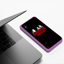 Чехол iPhone XS Max матовый STRANGER THINGS, цвет: 3D-фиолетовый — фото 2