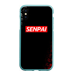 Чехол iPhone XS Max матовый СЕМПАЙ - SENPAI